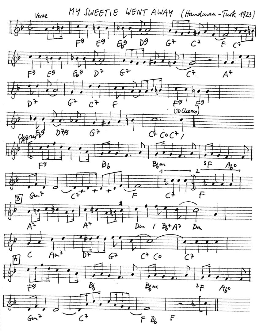 my sweetie went away leadsheet – book us for your next 20s or gatsby event